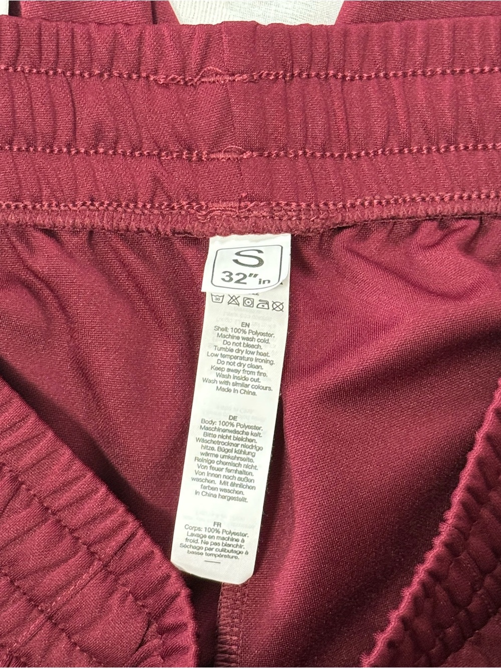 Women's Maroon Track Pants with Side Stripe - Brand Unspecified - Picture 6 of 8